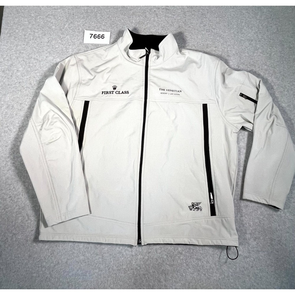 North End Softshell Jacket Mens 2XL Gray Fleece Lined Venetian Resort Las Vegas
